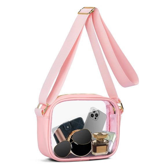 Stadium Aroved Crossbody Clear Bag, Small See Through Purse Handbag T_T - Picture 1 of 7